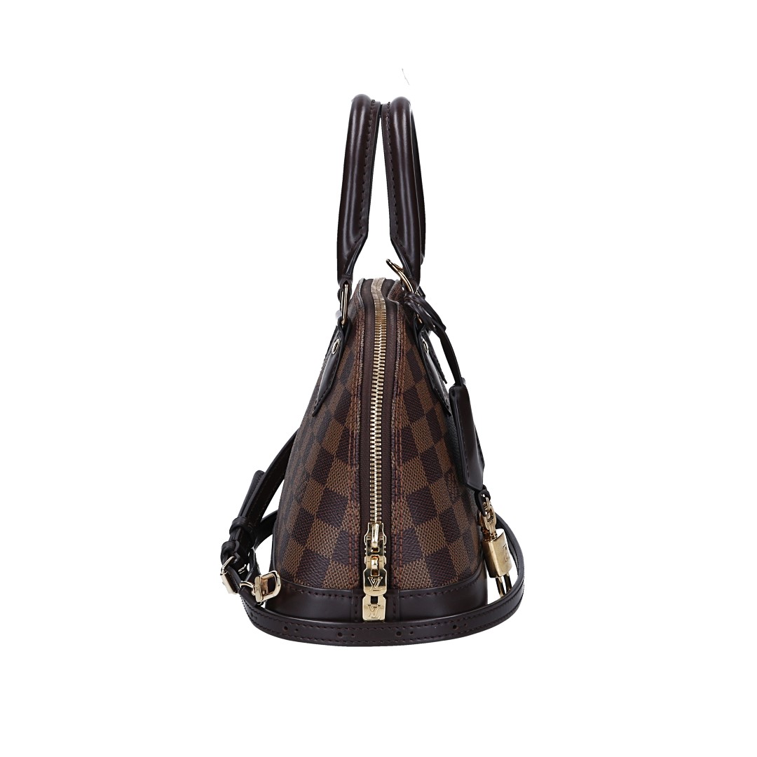 LOUIS VUITTON ALMA BB HANDTASCHE AUS DAMIER EBENE CANVAS MIT VERSTELLBAREM SCHULTERRIEMEN (N40606)