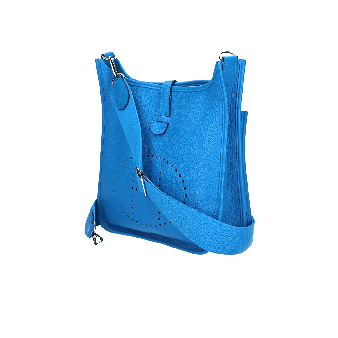 HERMÈS ÉVELYNE III 29 HANDTASCHE AUS TAURILLON CLEMENCE LEDER IN BLEU ZANZIBAR MIT PHW