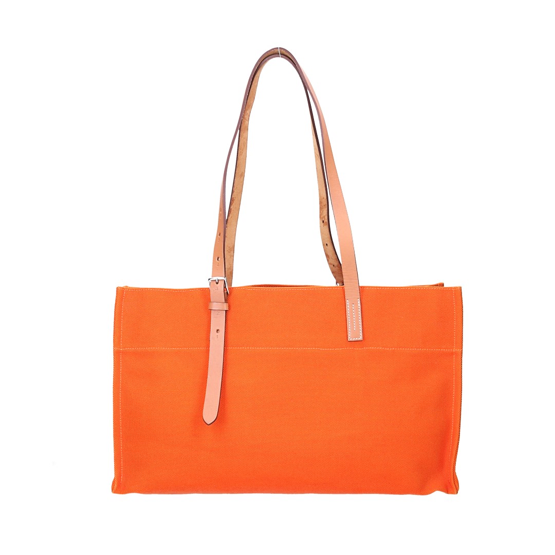 HERMÈS POOL BAG MM HANDBAG MADE OF TEXTILE