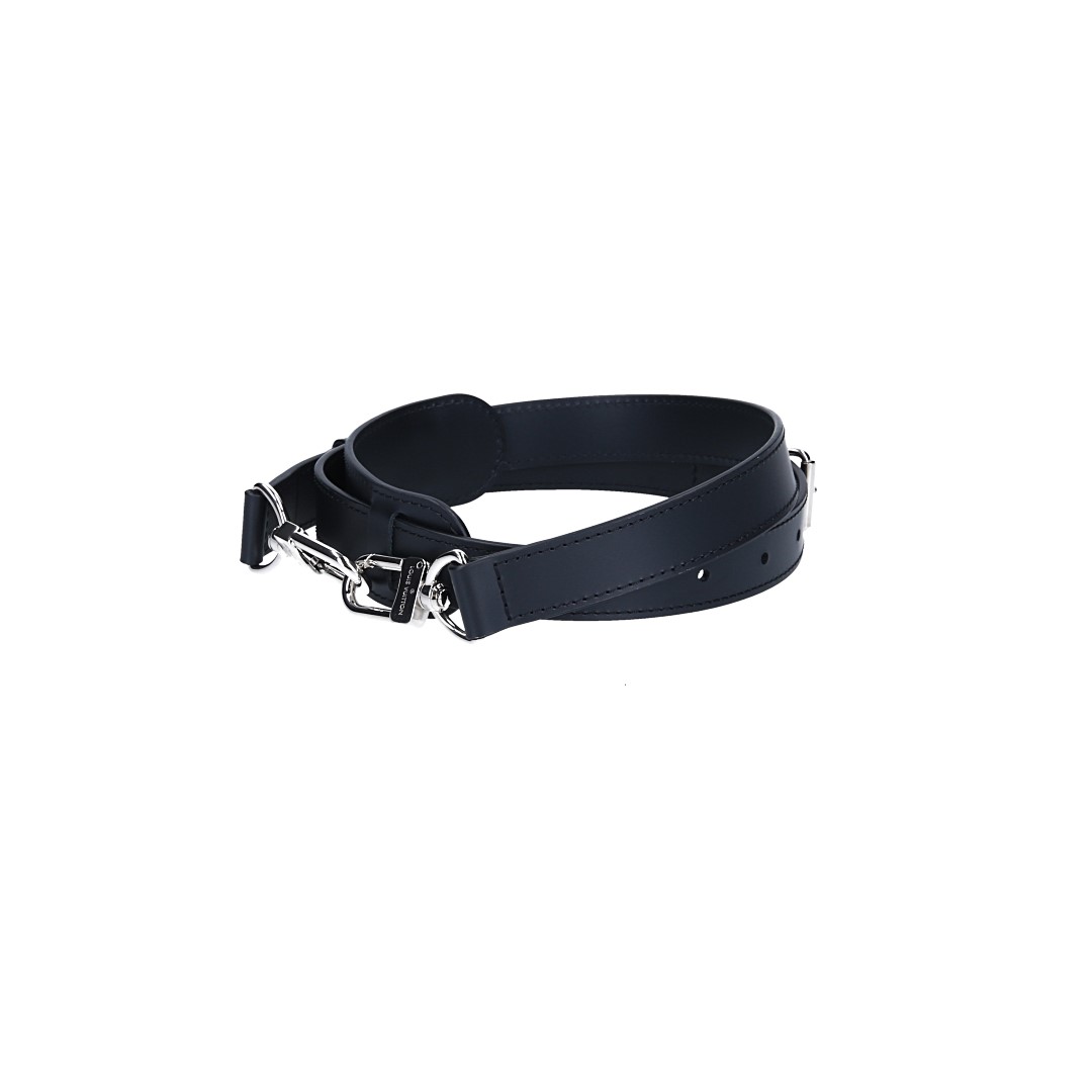 Louis Vuitton Adjustable Shoulder Strap in Rindsleder in Black with Silver