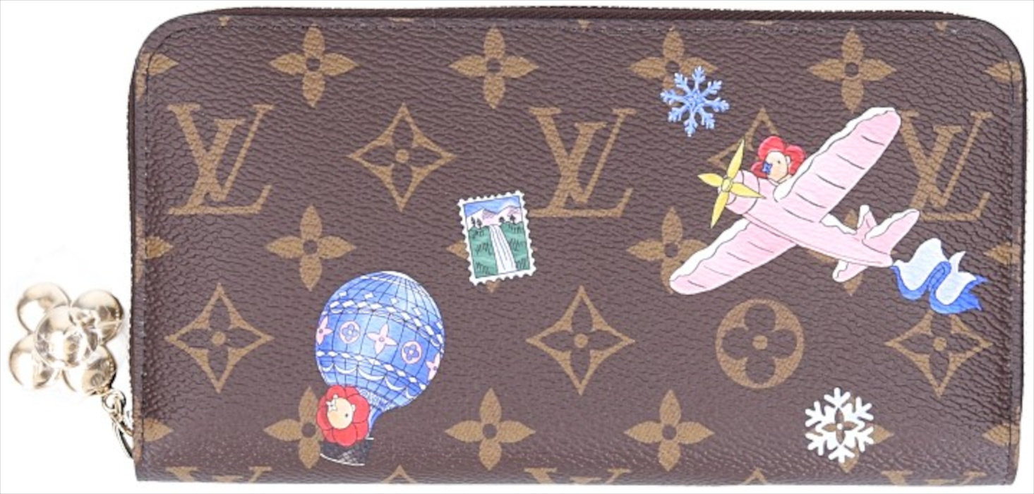 LOUIS VUITTON GELDBÖRSE 'ZIPPY' AUS MONOGRAM SNOWY PEARL CANVAS (M26256)