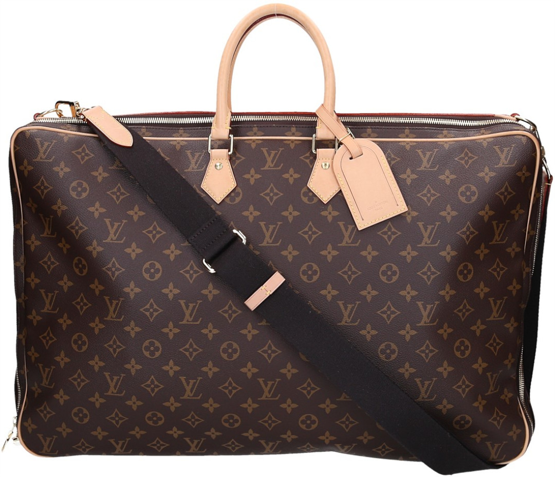LOUIS VUITTON KLEIDERSCHUTZHÜLLE - 2 KLEIDERBÜGEL AUS MONOGRAM CANVAS (M43687) LOUIS VUITTON KLEIDERSCHUTZHÜLLE - 2 KLEIDERBÜGEL AUS MONOGRAM CANVAS (M43687)