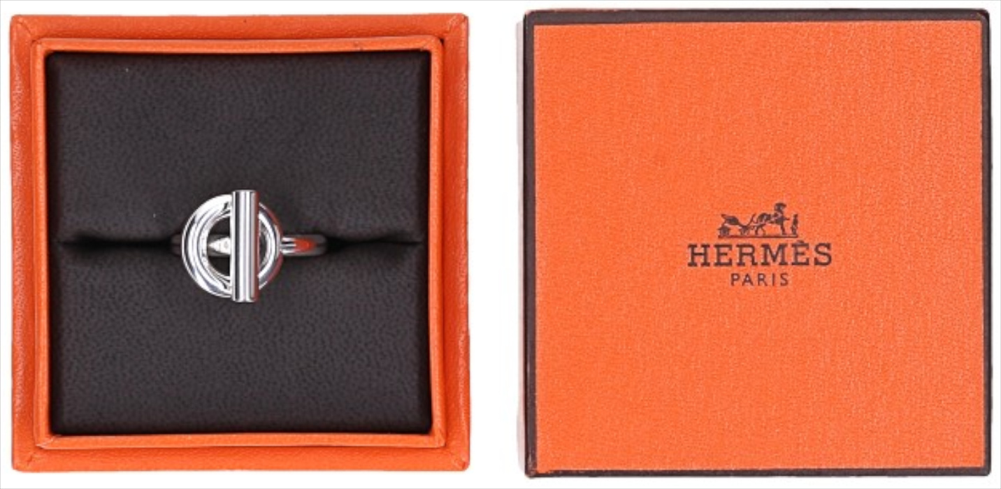 HERMÈS RING 'ECHAPPÉE' AUS 925er SILBER IN GRÖSSE 52
