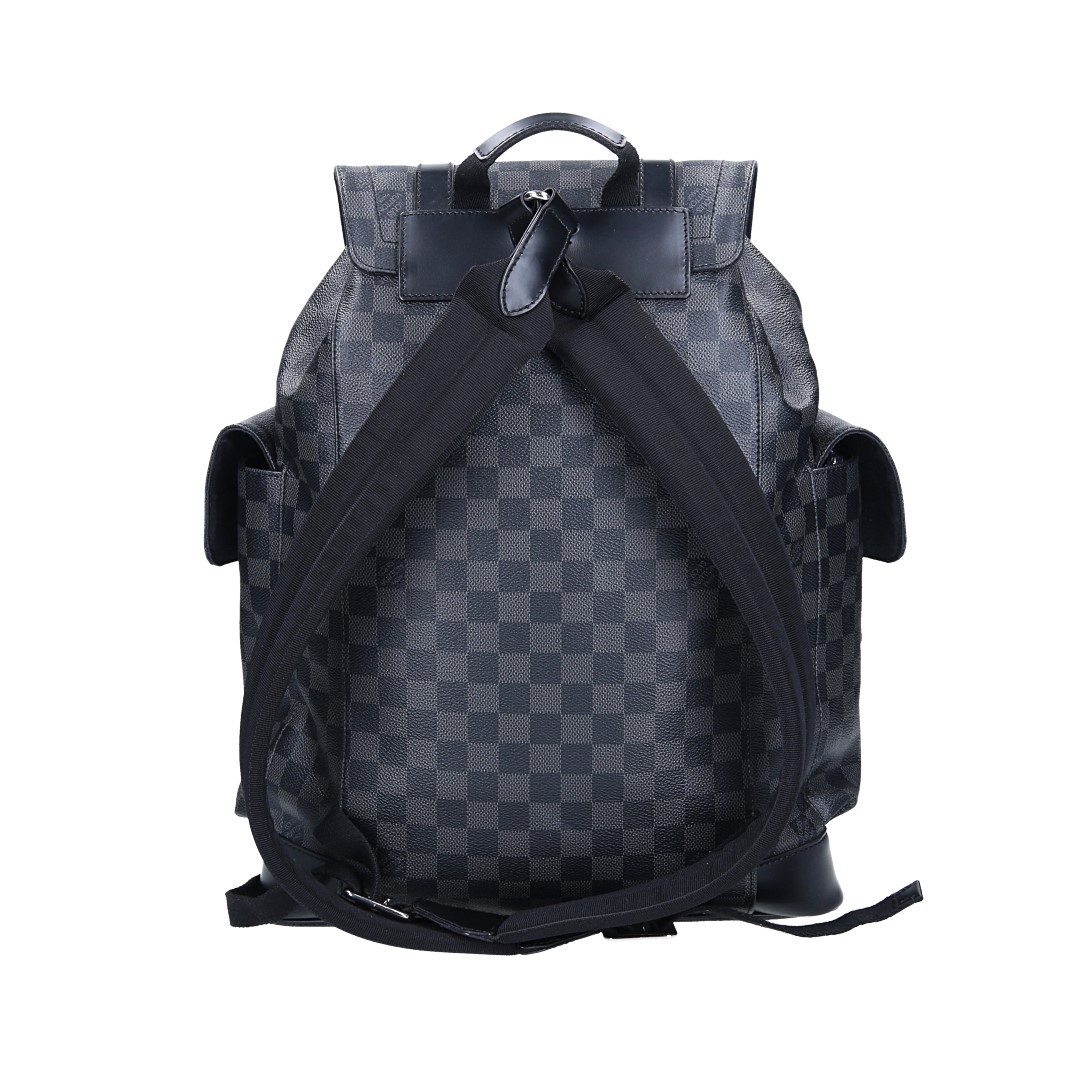 LOUIS VUITTON CHRISTOPHER MM RUCKSACK FROM DAMIER GRAPHITE CANVAS (N41379)
