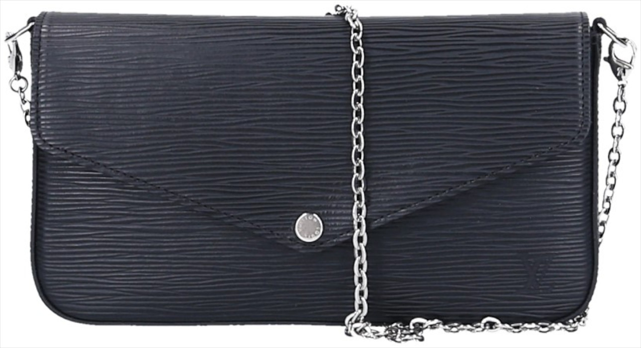 LOUIS VUITTON FÉLICIE POCHETTE HANDTASCHE AUS EPI LEDER IN NOIR 