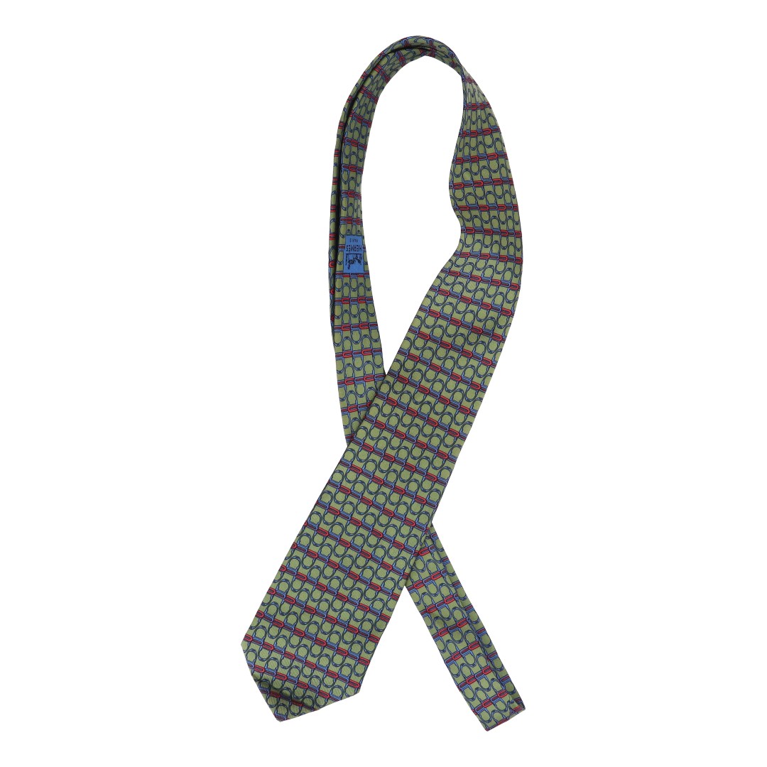 42334-Hermes-Krawatte_2D_0002 HERMÈS KRAWATTE AUS SEIDE '909HA'