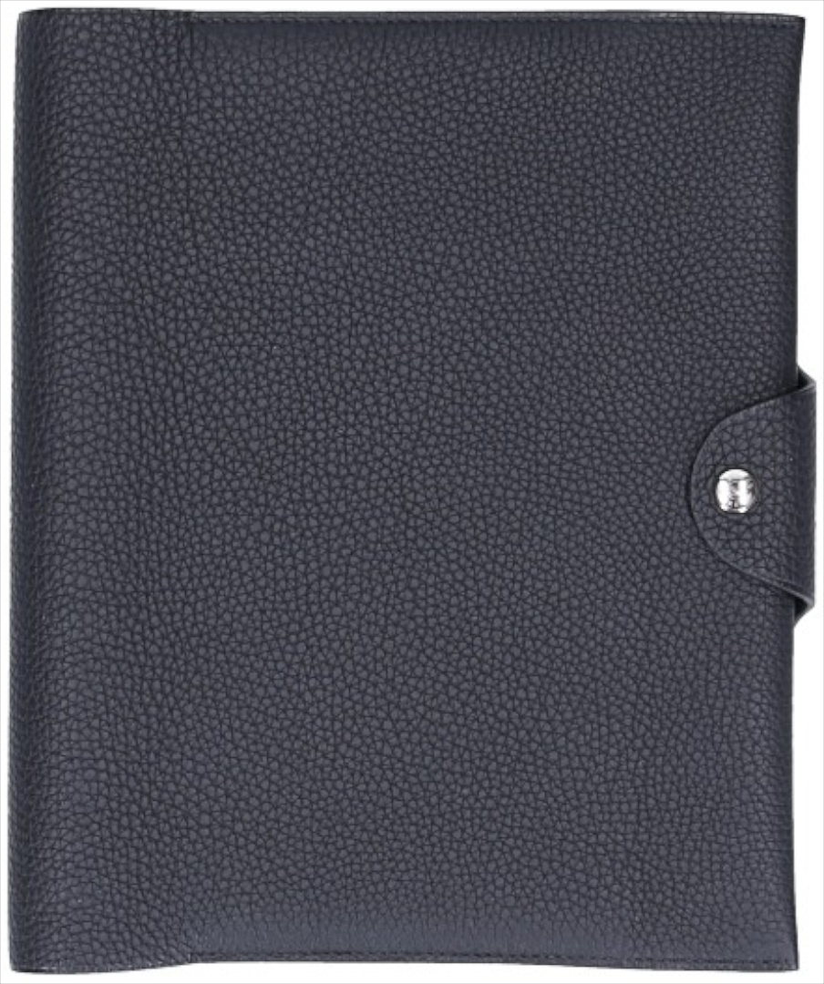 HERMÈS HEFTUMSCHLAG ULYSSE NEO MM AUS TOGO KALBSLEDER IN NOIR MIT PHW