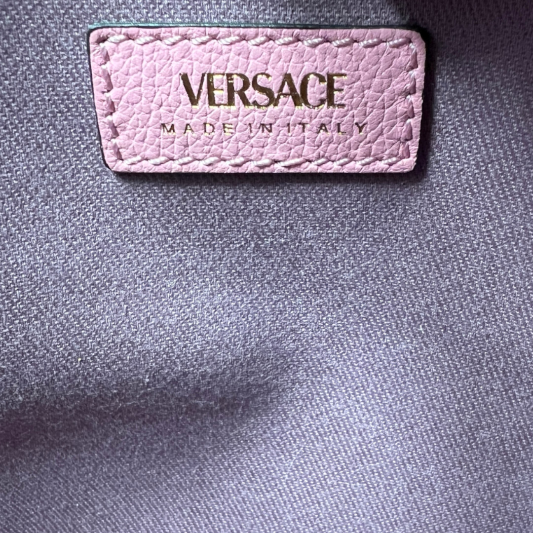 VERSACE MEDUSA UMHÄNGETASCHE AUS LEDER IN ROSA