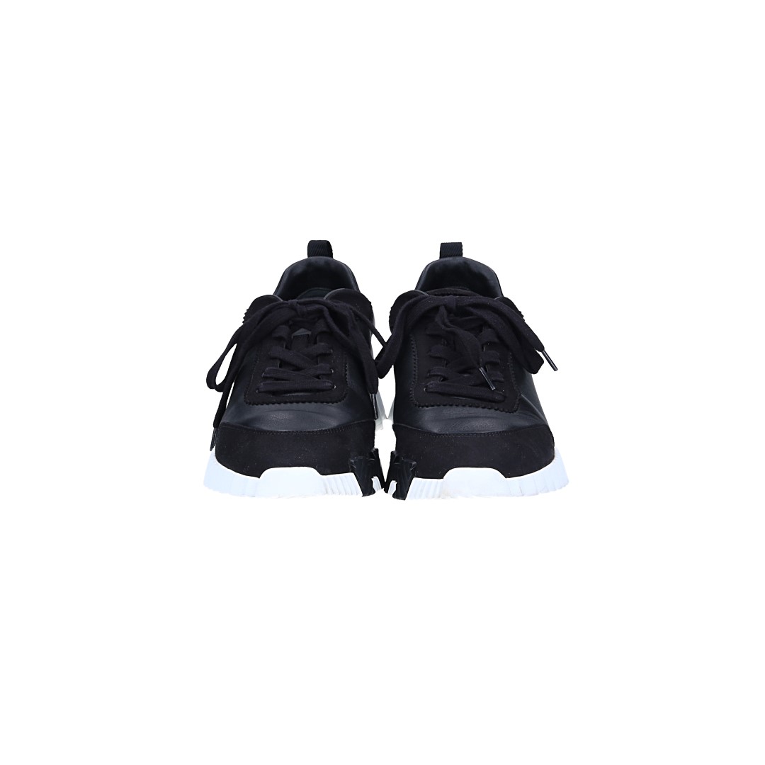 HERMÈS SNEAKER SCHUHE 'BOUNCING' AUS LAMMLEDER IN NOIR IN GR. 43