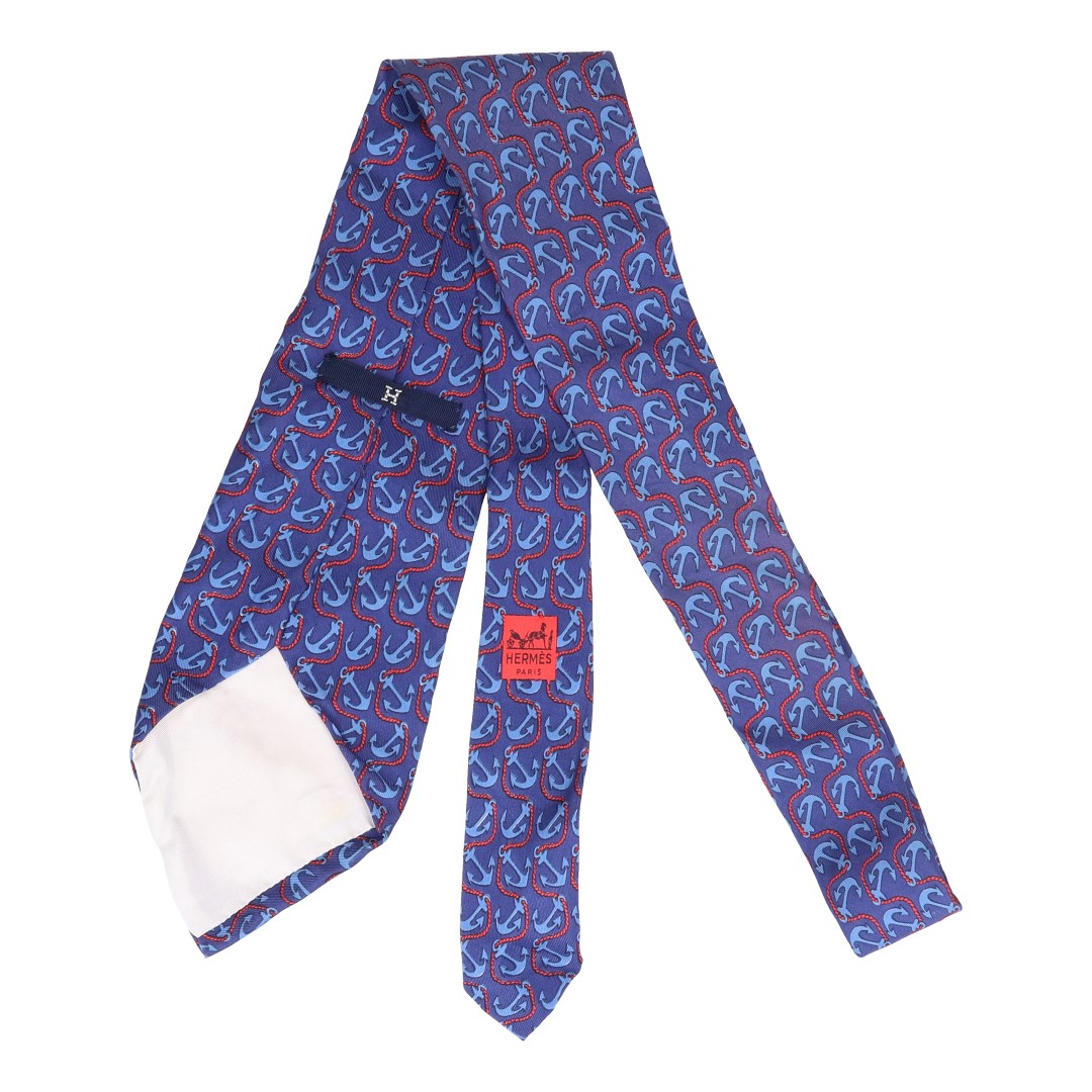 42339-Hermes-Krawatte_2D_0004 HERMÈS KRAWATTE AUS SEIDE '498 IA'