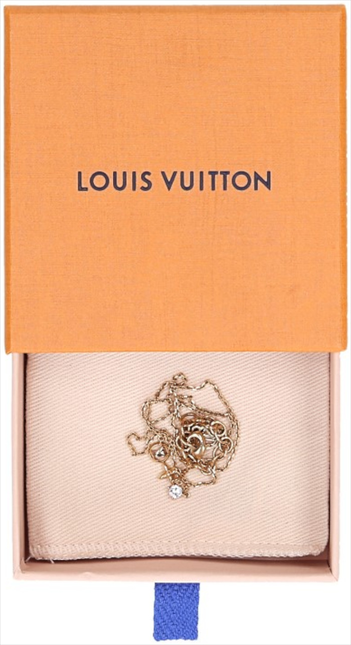 LOUIS VUITTON HALSKETTE 'PETIT LOUIS' AUS GOLDFARBENEM METALL (M00368)