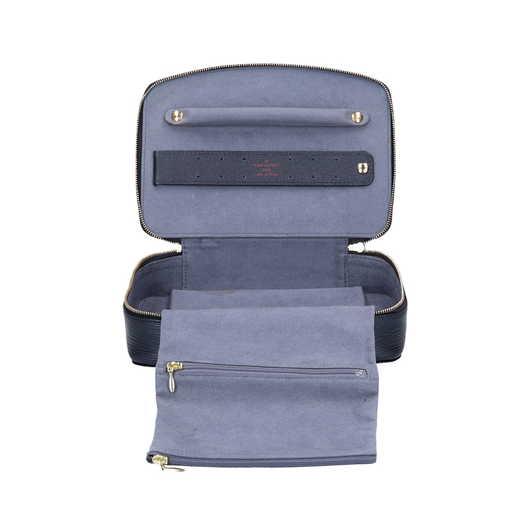LOUIS VUITTON POCHE MONTE-CARLO REISEACCESSOIRE AUS EPI LEDER IN KOURIL SCHWARZ (M48362)