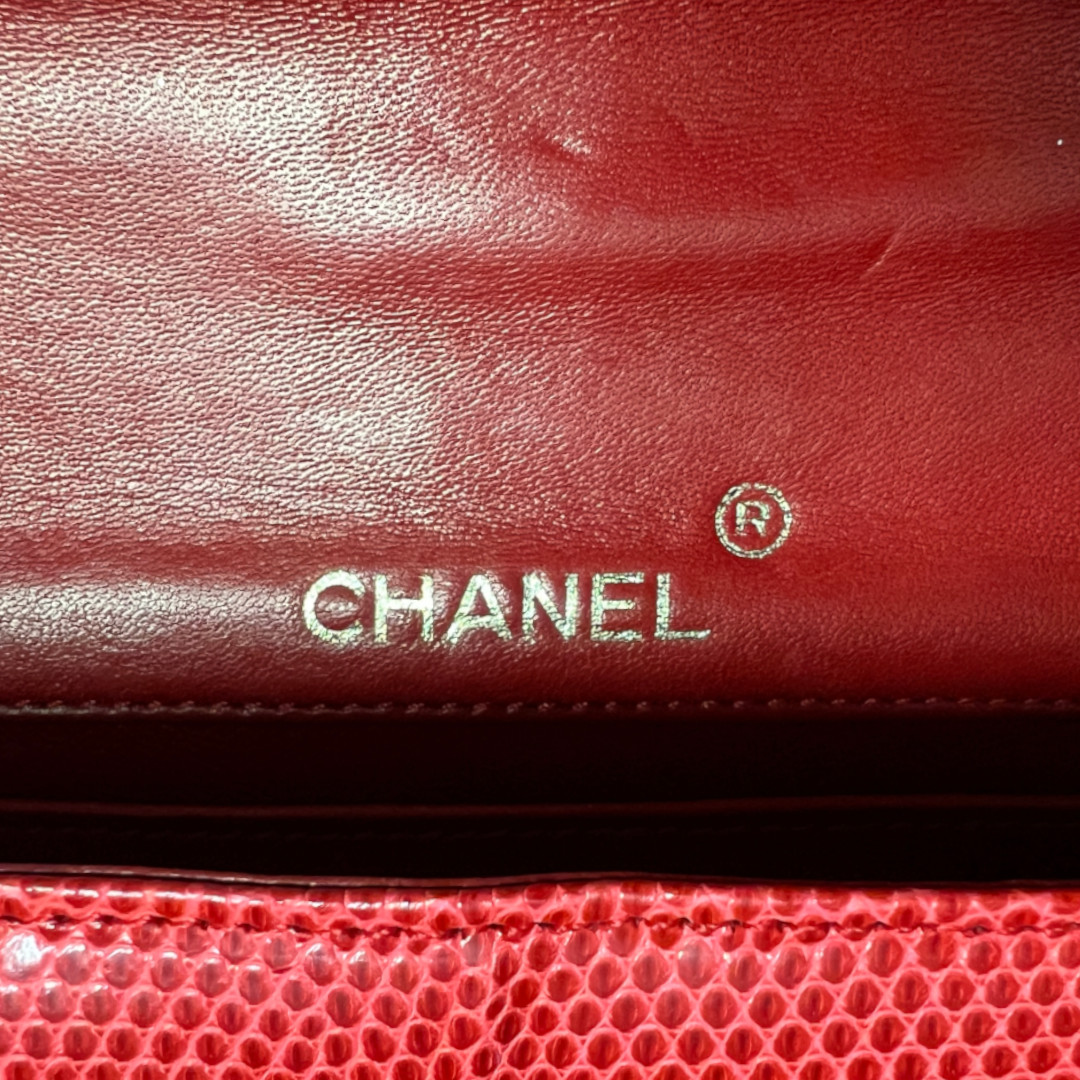 50978-Chanel-Flap-Bag_2D_0020 CHANEL SINGLE FLAP HANDTASCHE AUS ECHSEN-LEDER IN DER FARBE ROT MIT GHW