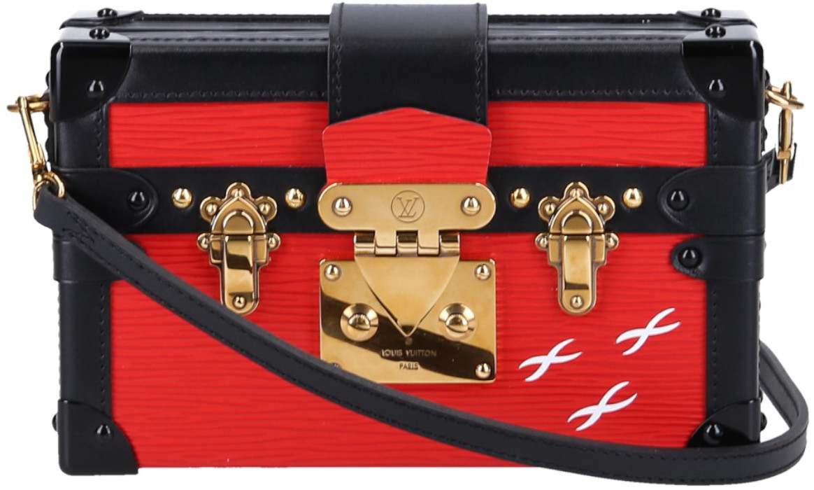 LOUIS VUITTON PETIT MALLE HANDTASCHE AUS EPI LEDER IN COQUELICOT