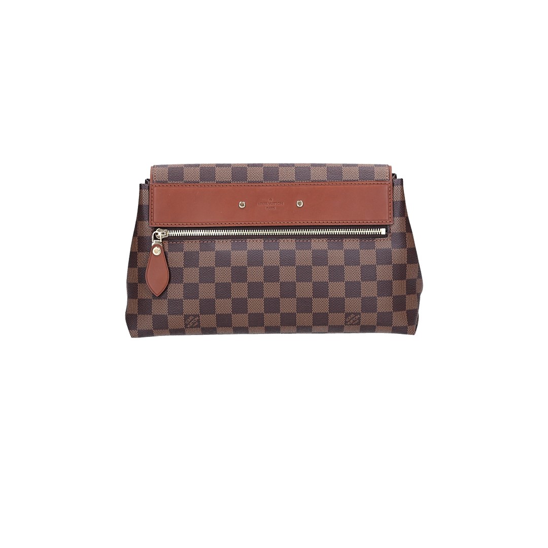 LOUIS VUITTON POCHETTE ASCOT CLUTCH AUS DAMIER EBENE CANVAS