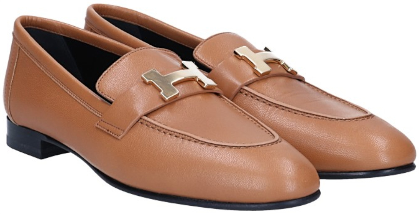HERMÈS MOKASSINS LOAFER SCHUHE 'PARIS' AUS ZIEGENLEDER IN NATUREL GR. 37