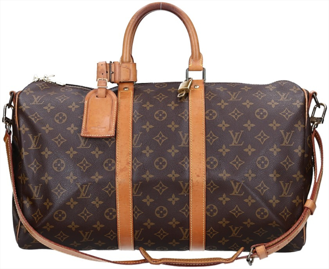 LOUIS VUITTON KEEPALL 45 TRAVEL BAG MADE OF MONOGRAM CANVAS WITH SHOULDER STRAPS (M41418)
