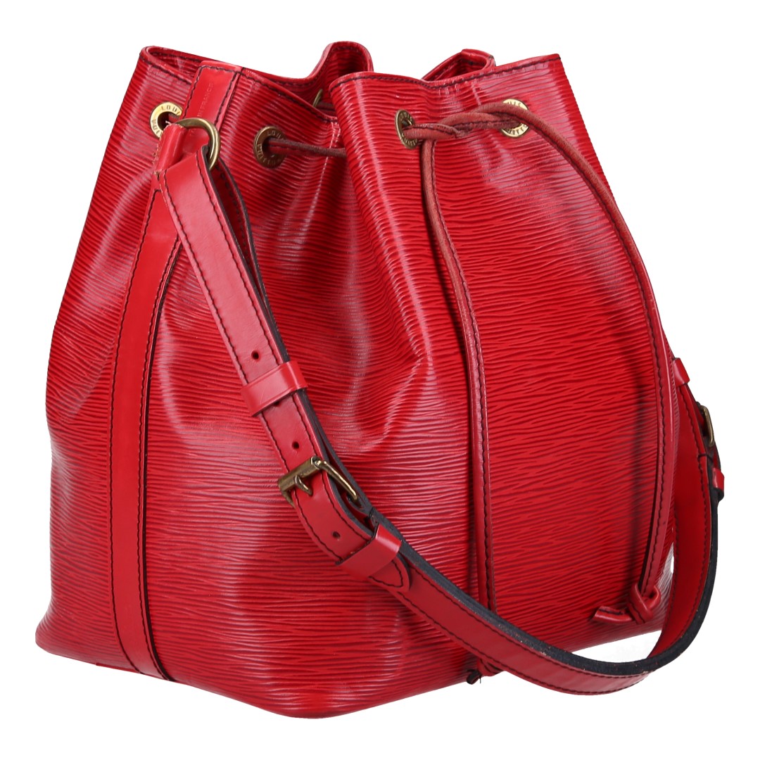 LOUIS VUITTON NOÉ PETIT MODEL SCHULTERTASCHE AUS EPI LEDER IN CASTILLIAN ROT