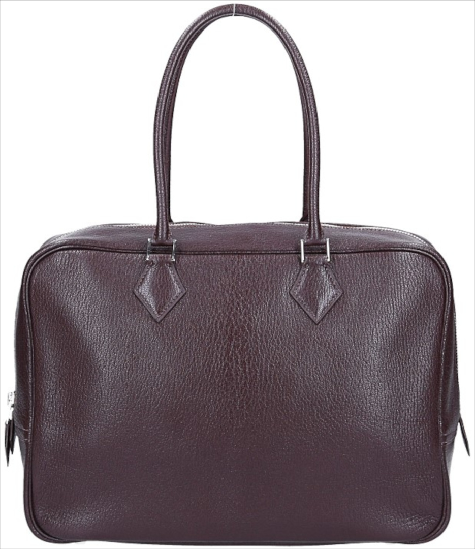 HERMÈS SAC A MAIN PLUME 32 HANDTASCHE AUS CHEVRE DE COROMANDEL MIT PHW
