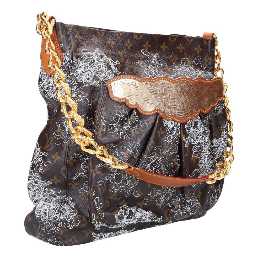 LOUIS VUITTON FERSEN GM HANDTASCHE AUS MONOGRAM DENTELLE CANVAS