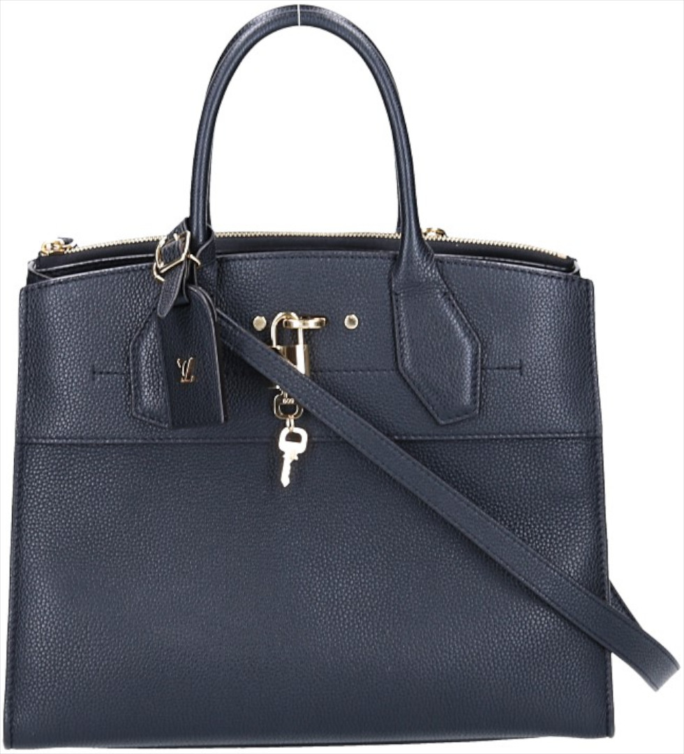 LOUIS VUITTON CITY STEAMER MM HANDTASCHE AUS LEDER IN NOIR (M53015)