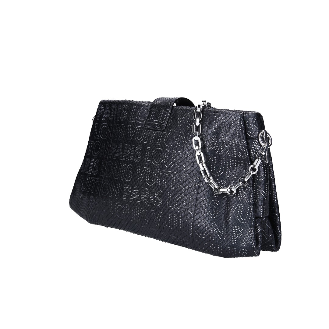 LOUIS VUITTON LUCETE HANDTASCHE AUS PYTHON-LEDER IN NOIR (M95824)