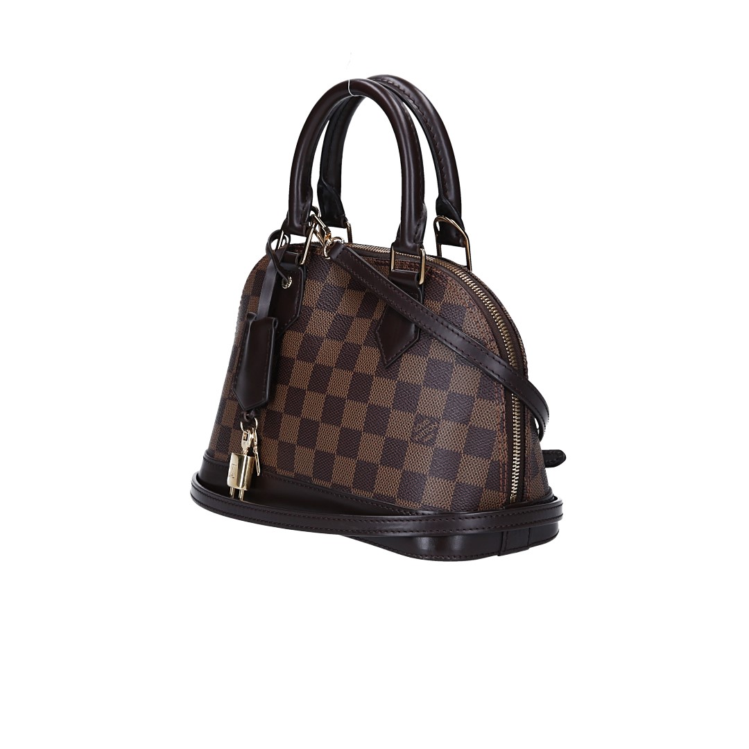 LOUIS VUITTON ALMA BB HANDTASCHE AUS DAMIER EBENE CANVAS MIT VERSTELLBAREM SCHULTERRIEMEN (N40606)
