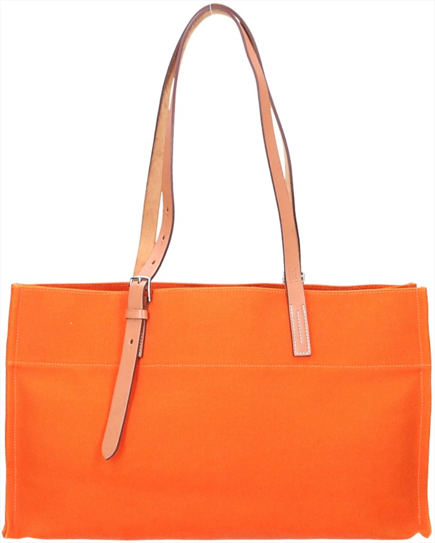 HERMÈS POOL BAG MM HANDBAG MADE OF TEXTILE