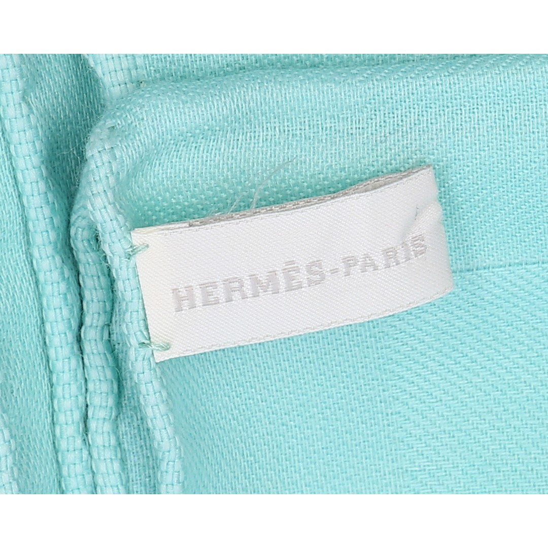 HERMÈS KASCHMIR-/SEIDENTUCH 73 x 210 CM STOLA IN TÜRKIS