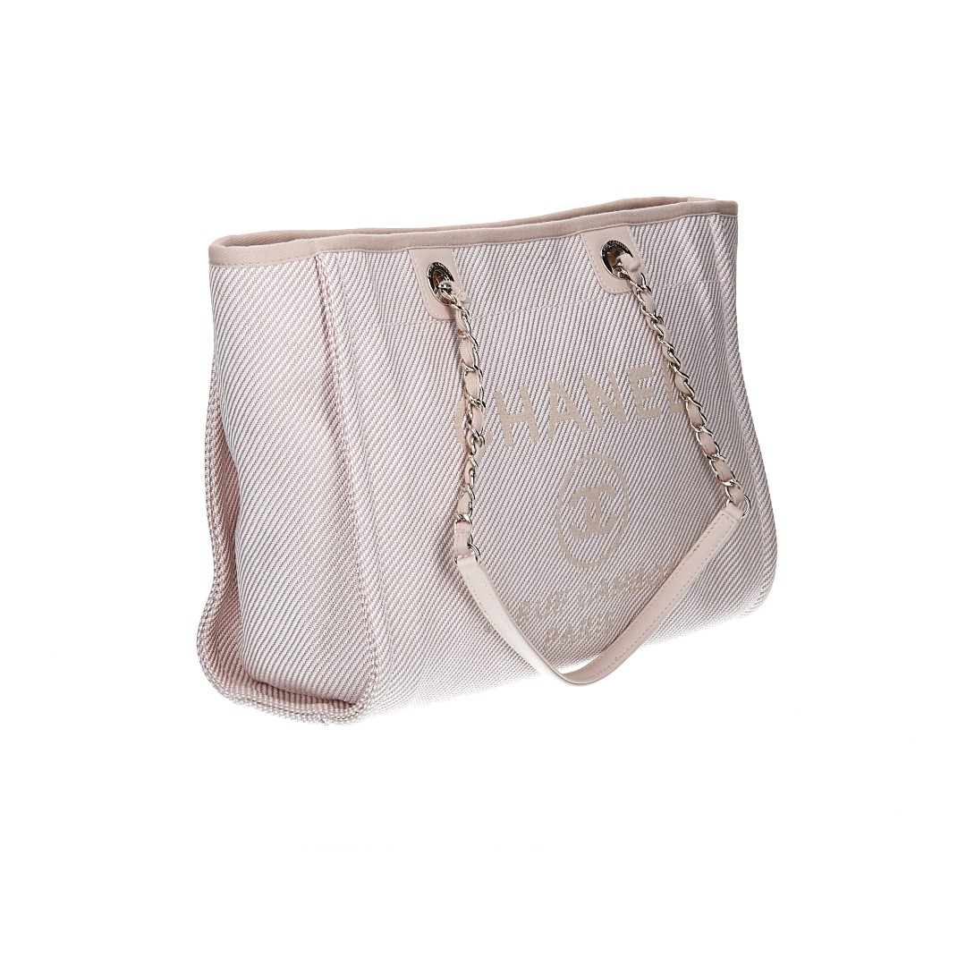 CHANEL DEAUVILLE SHOPPER (MEDIUM) HANDTASCHE AUS GEWEBE (A67001)