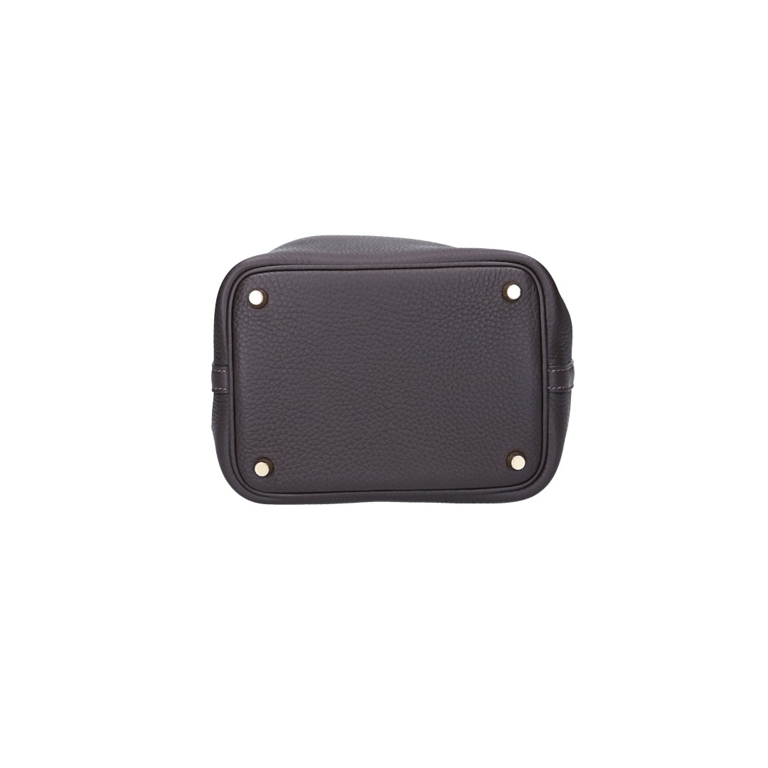 HERMÈS PICOTIN LOCK 18 HANDTASCHE AUS TAURILLON CLEMENCE LEDER IN EBÉNÈ MIT GHW