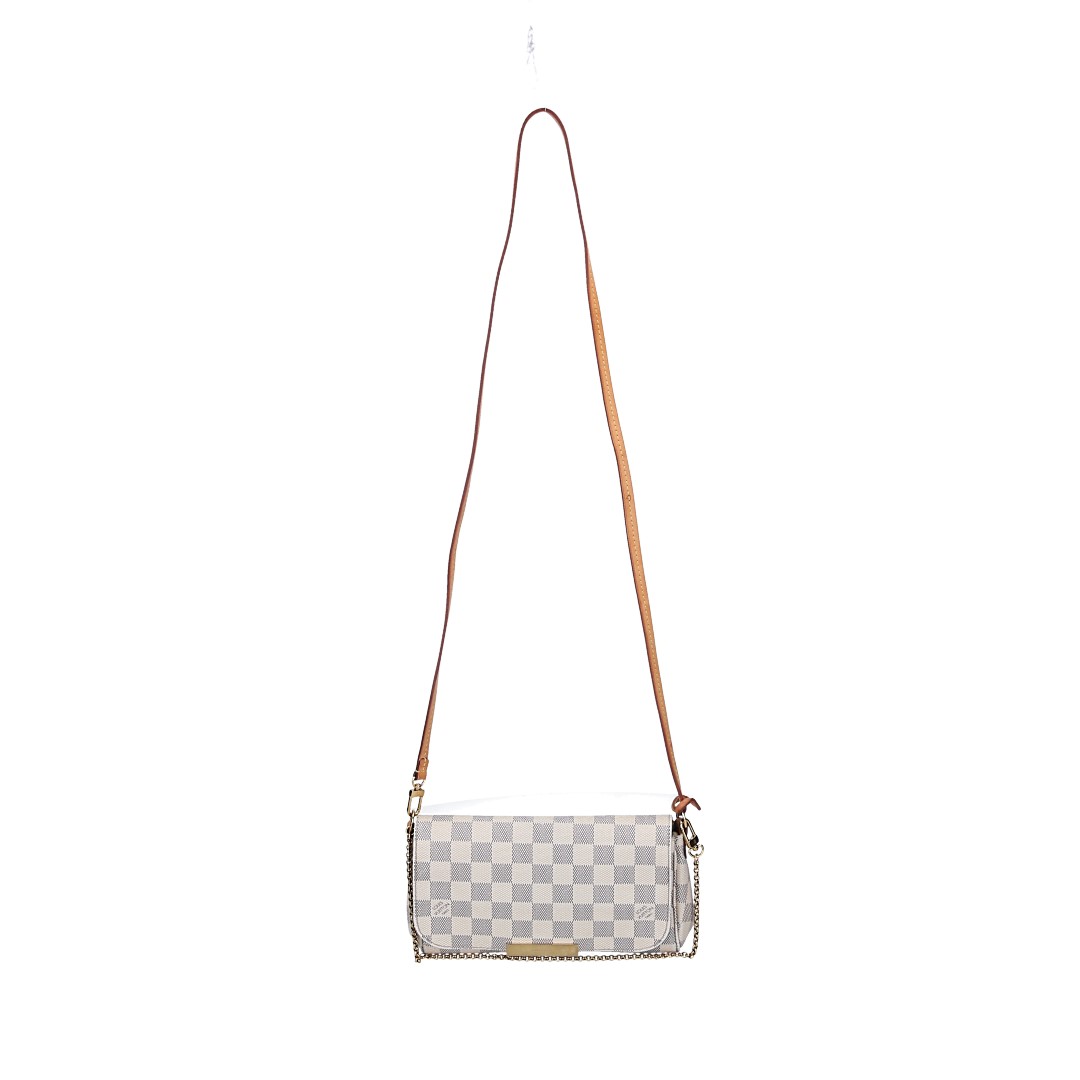LOUIS VUITTON FAVORITE PM HANDTASCHE AUS DAMIER AZUR CANVAS (N41277)