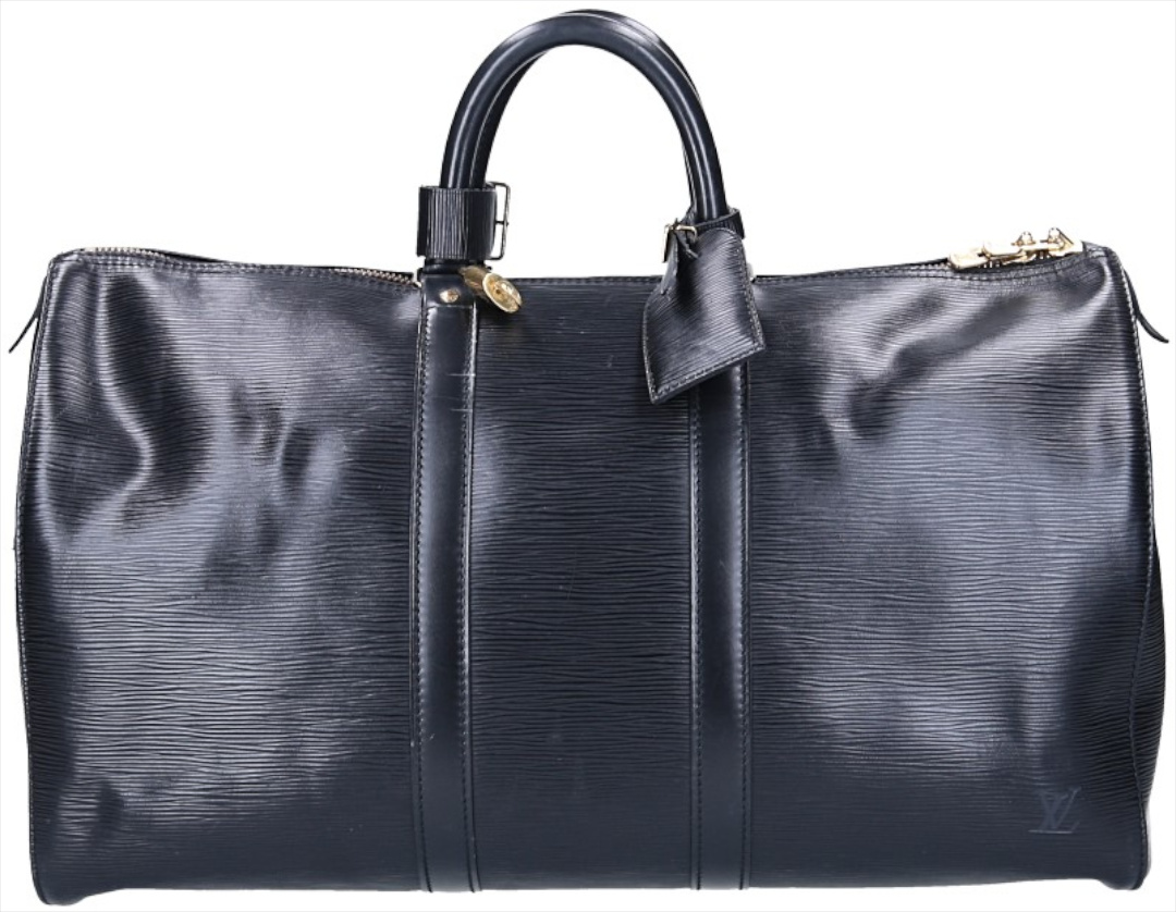 LOUIS VUITTON KEEPALL 45 REISETASCHE AUS EPI LEDER IN KOURIL SCHWARZ (M42972)
