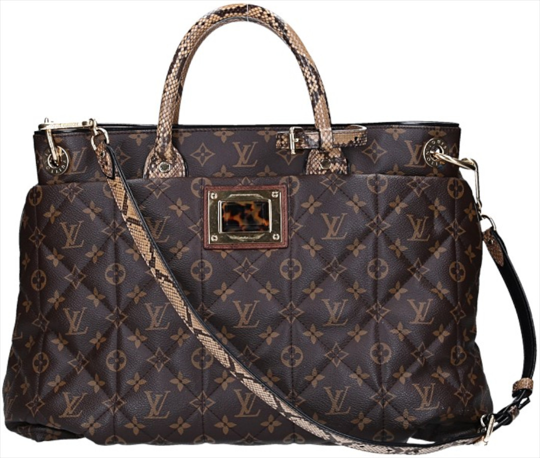 48908_Louis-Vuitton_Henkeltasche_Damier_2D_0014 LOUIS VUITTON TOTE GM HANDTASCHEN AUS MONOGRAM ETOILE CANVAS IN MIEL (S52071)