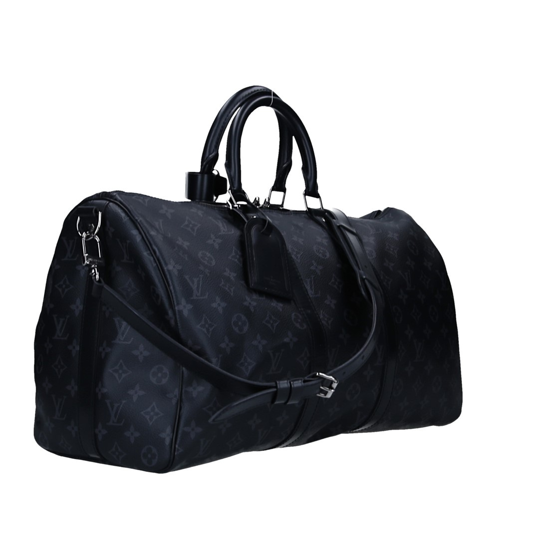 LOUIS VUITTON KEEPALL 45 REISETASCHE AUS MONOGRAM ECLIPSE CANVAS MIT SCHULTERRIEMEN (M40569)