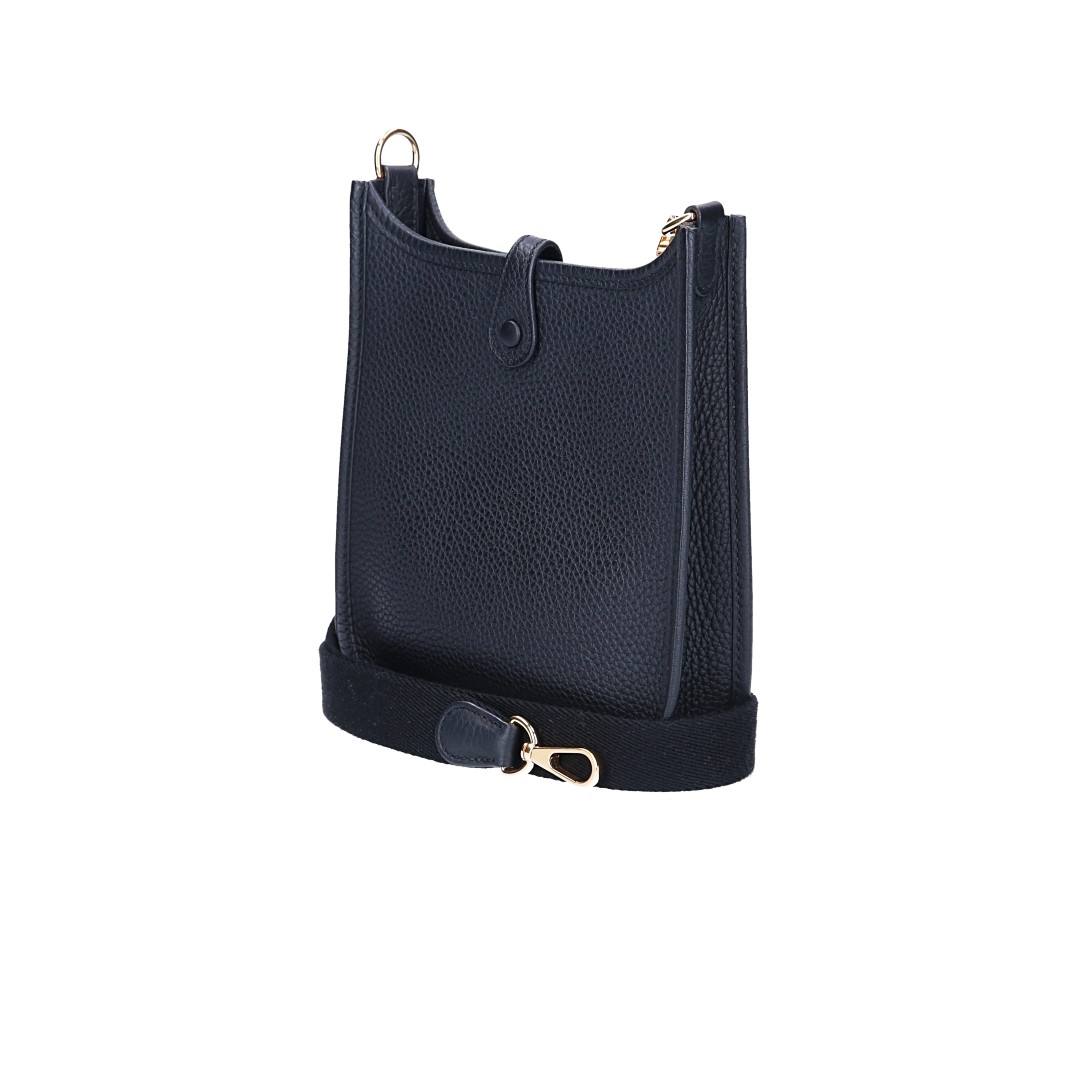 HERMÈS ÉVELYNE III 16 HANDTASCHE AUS TAURILLON CLÉMENCE IN NOIR MIT GHW