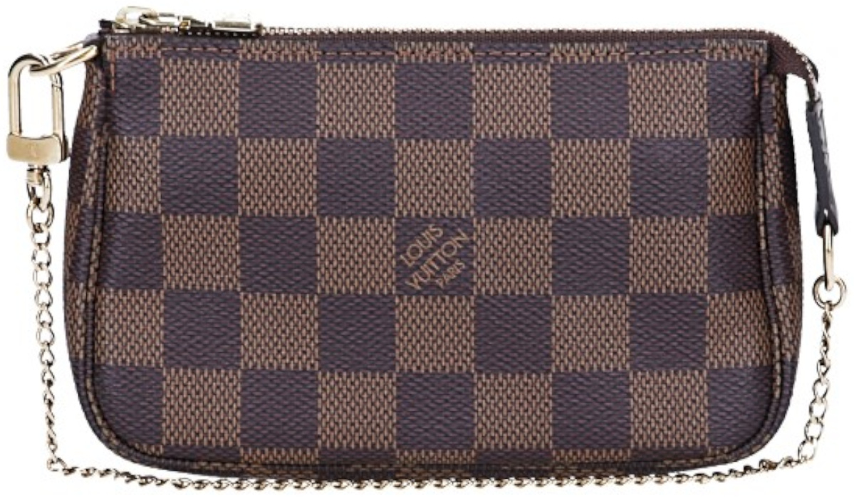 LOUIS VUITTON MINI POCHETTE ACCESSOIRES CLUTCH AUS DAMIER EBENE CANVAS (N58009)