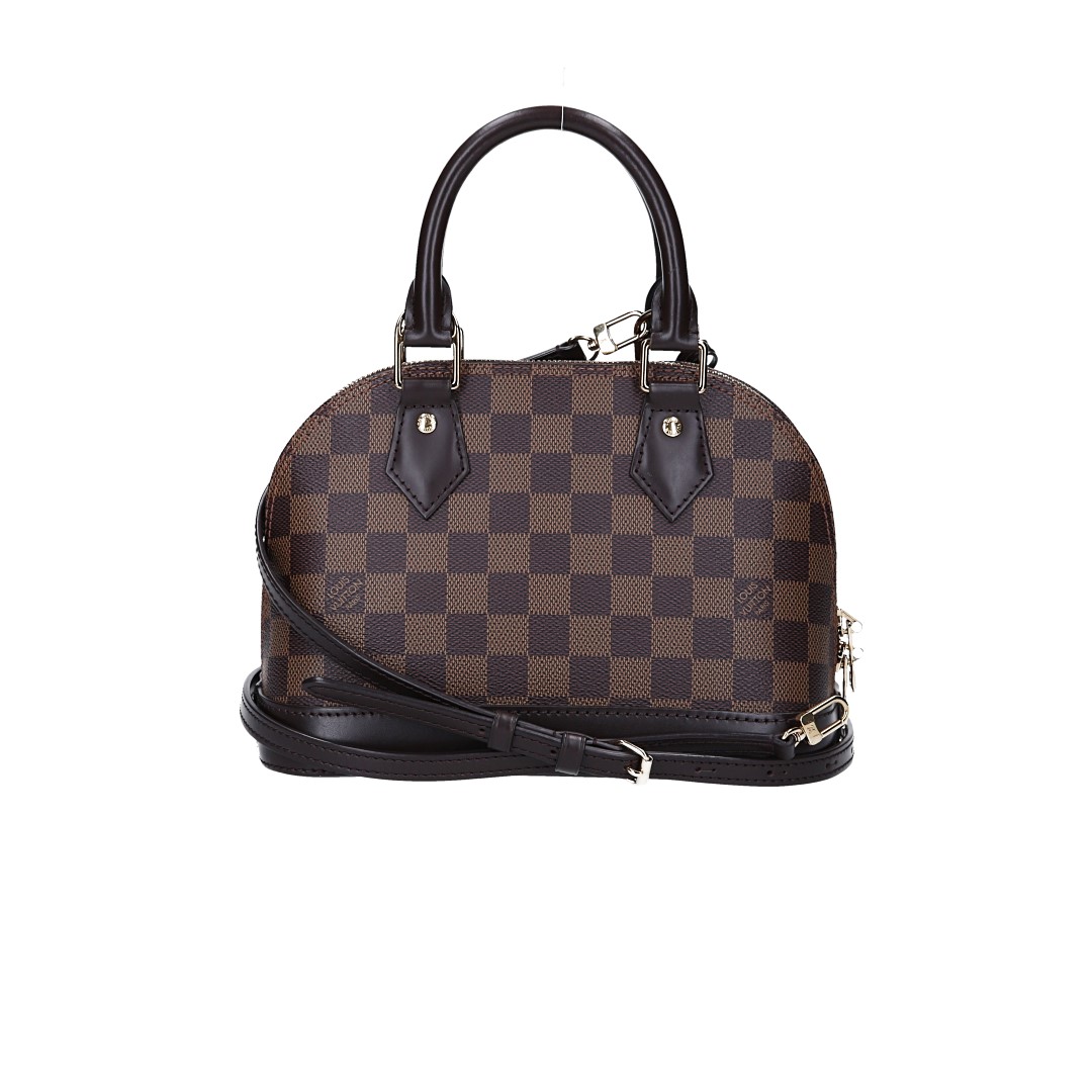 LOUIS VUITTON ALMA BB HANDTASCHE AUS DAMIER EBENE CANVAS MIT VERSTELLBAREM SCHULTERRIEMEN (N40606)