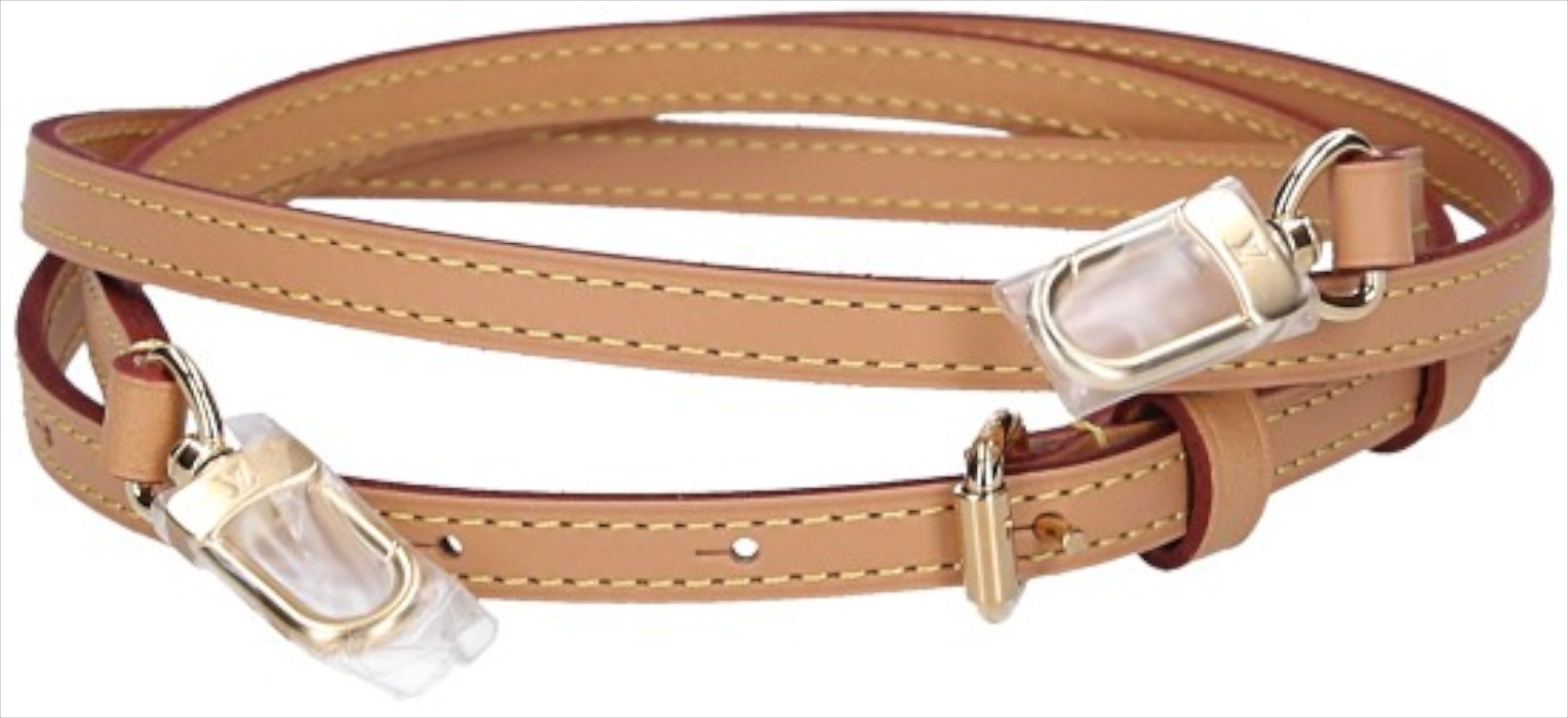 Louis Vuitton Adjustable Shoulder Strap in Rindsleder in Black with Silver