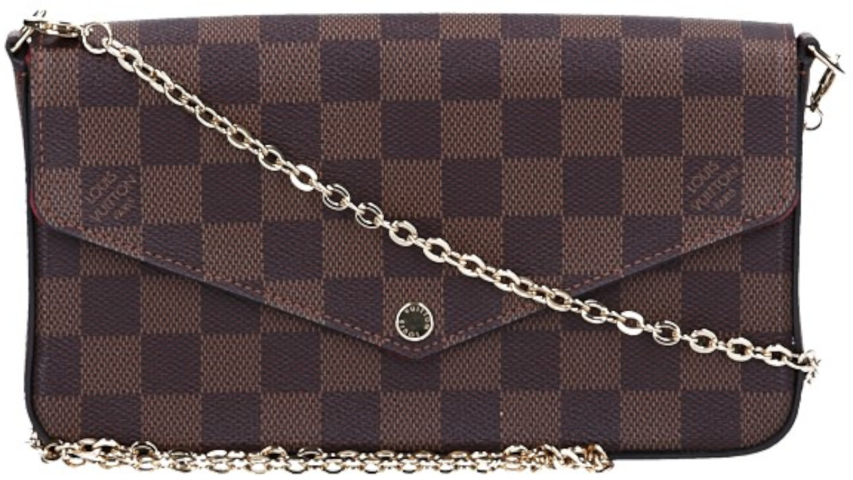 LOUIS VUITTON FÉLICIE POCHETTE HANDTASCHE AUS DAMIER EBENE CANVAS (N40492)