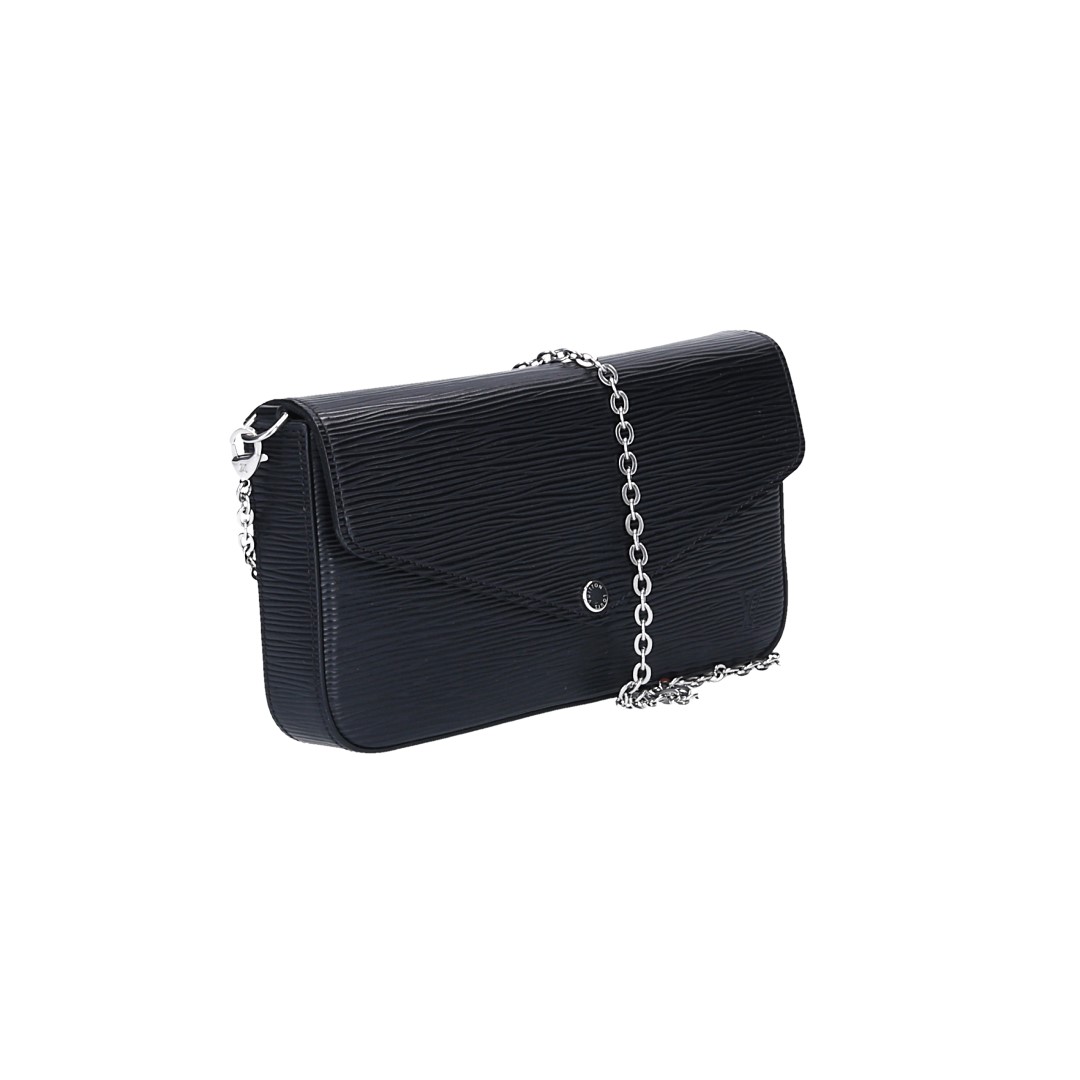 LOUIS VUITTON FÉLICIE POCHETTE HANDTASCHE AUS EPI LEDER IN NOIR