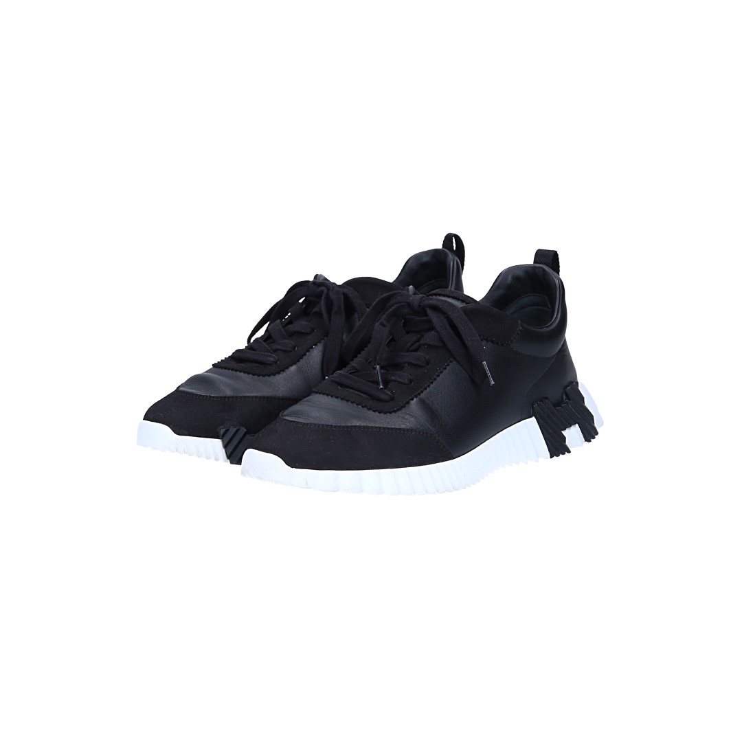HERMÈS SNEAKER SCHUHE 'BOUNCING' AUS LAMMLEDER IN NOIR IN GR. 43