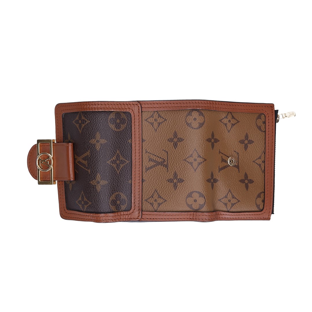 LOUIS VUITTON GELDBÖRSE 'DAUPHINE COMPACT' AUS MONOGRAM CANVAS (M68725)