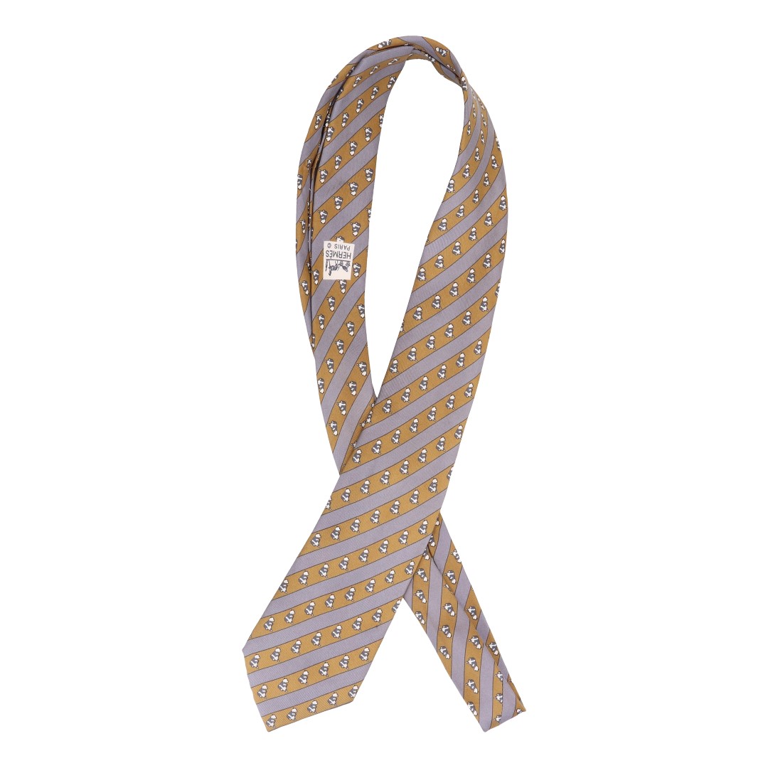 42322-Hermes-Krawatte_2D_0002 HERMÈS KRAWATTE AUS SEIDE '7107 OA'