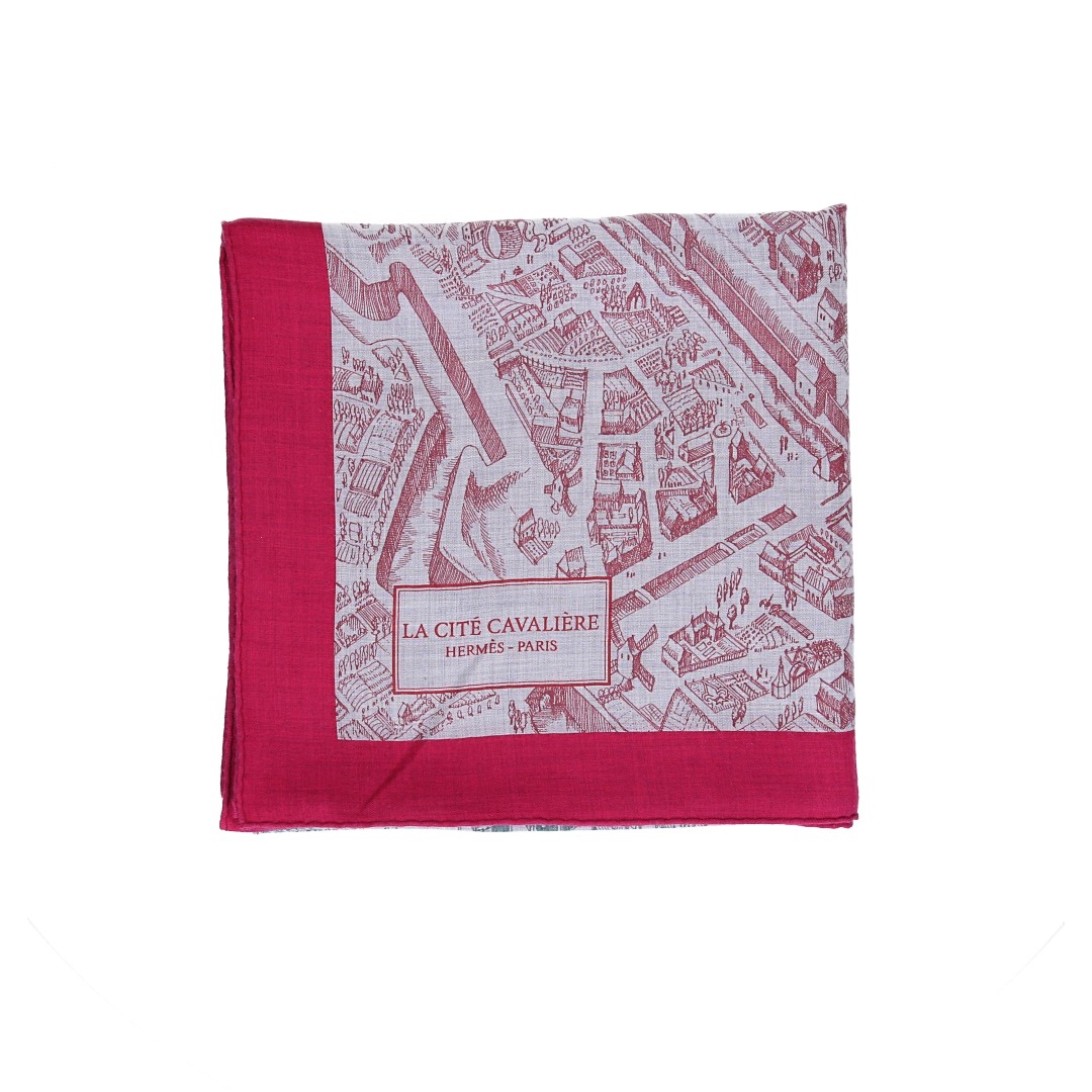 HERMÈS CASHMERE/SILK SCARF 140 x 140 CM SCARF 'FANTAISIE D'ETRIERS' BY VIRGINIE JAMIN
