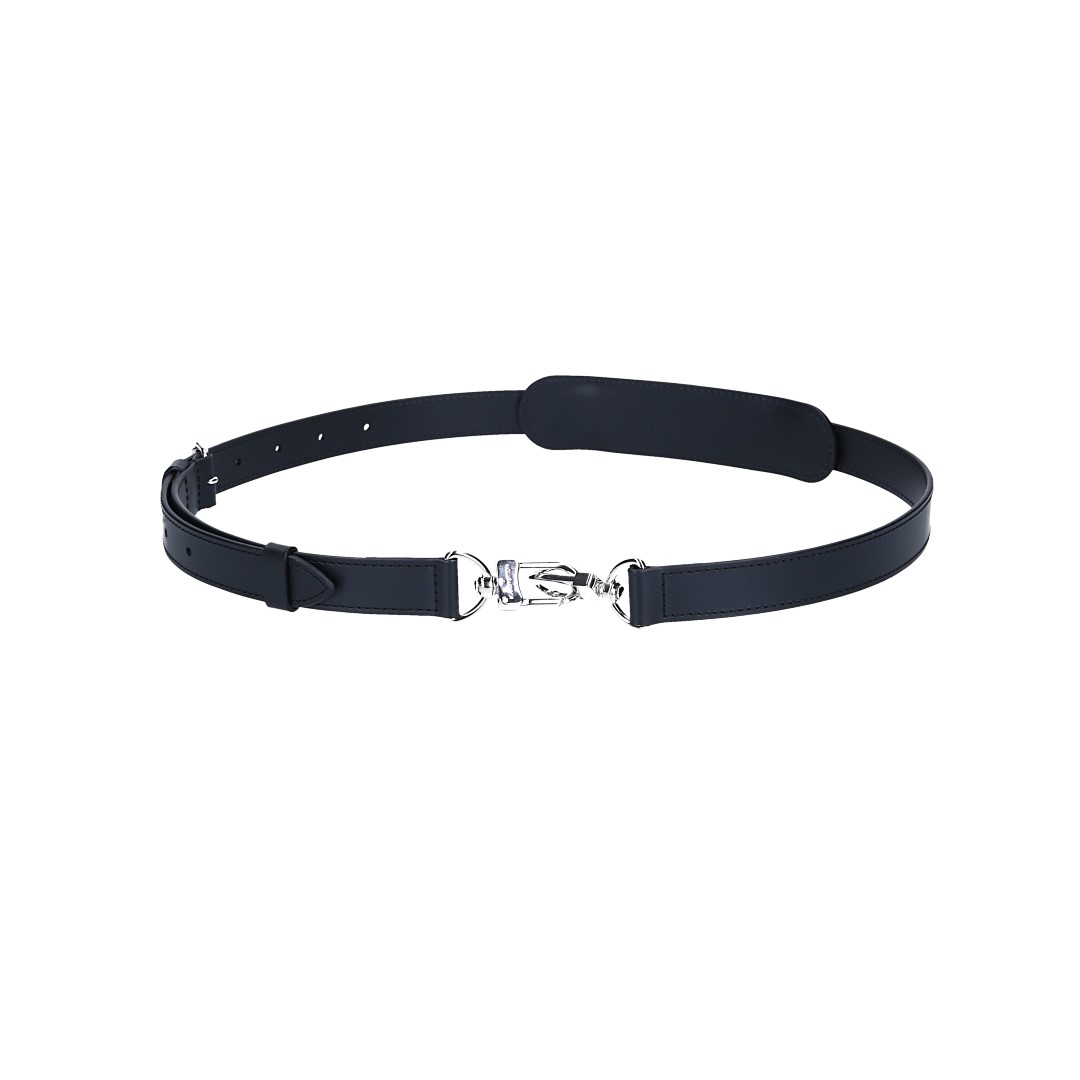 Louis Vuitton Adjustable Shoulder Strap in Rindsleder in Black with Silver