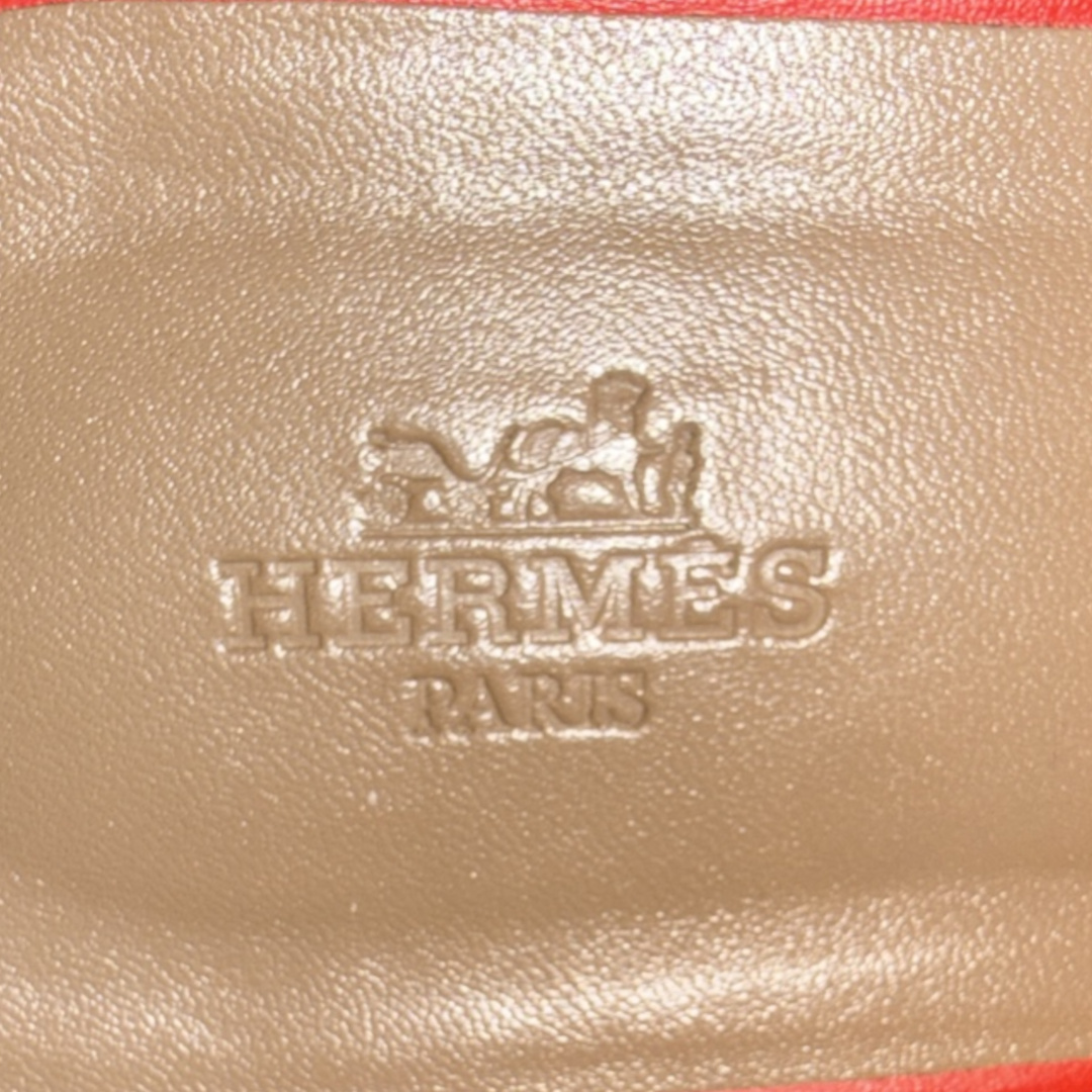 HERMÈS CLOGS SCHUHE 'CARLOTTA' AUS KALBSLEDER IN ROT IN GR. 38