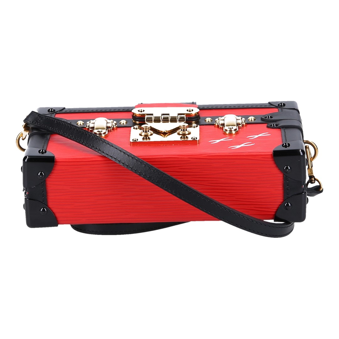 LOUIS VUITTON PETIT MALLE HANDTASCHE AUS EPI LEDER IN COQUELICOT