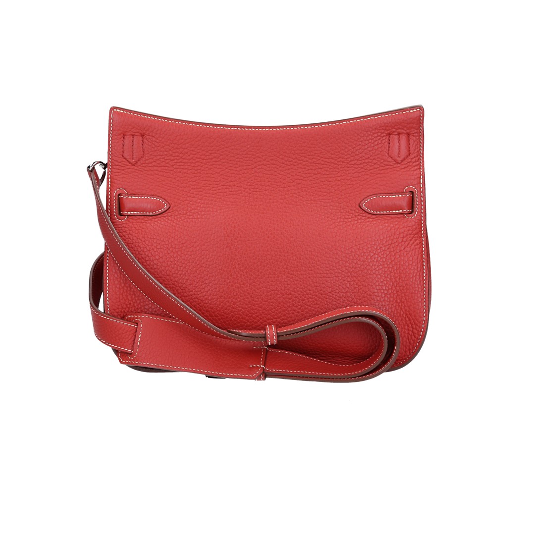 HERMÈS JYPSIÈRE 28 HANDTASCHE AUS CLÉMENCE-JUNGSTIERLEDER IN SANGUINE MIT PHW