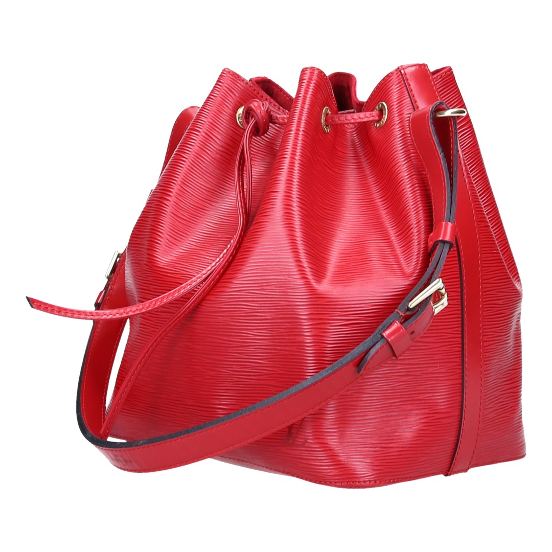 45909-LV-Noe-Epi-PM_2D_0002 LOUIS VUITTON NOÉ PETIT MODEL SCHULTERTASCHE AUS EPI LEDER IN CASTILLIAN ROT (M43077)